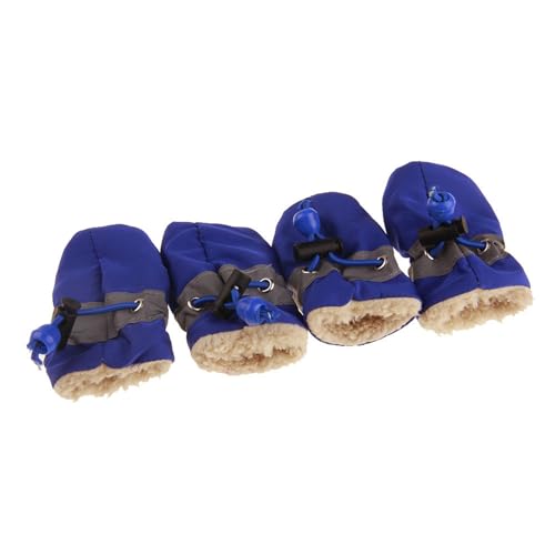 Hunde-Zubehör, 4-teiliges Set, Hundeschutz, Winter, warm, Regenschutz, Haustier-Sportschuhe, rutschfeste Schuhe von fxwtich