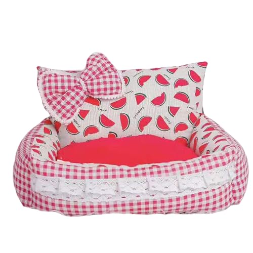Hundebett mit exquisitem Muster, rutschfeste Unterseite, superweich, lichtecht, Knoten-Design, dekorativ, super bequem, Prinzessinnen-Hundebett, Haustier-Schlafbett Hundebett mit exquisitem Muster, rutschfeste Unterseite, superweich, lichtecht, Knoten-Design, dekorativ, super bequem, Prinzessinnen-Hundebett, Haustier-Schlafbett von fxwtich