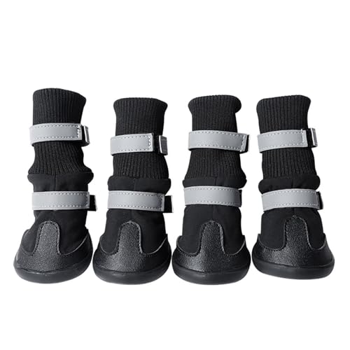 Hundezubehör, 4 Stück, warm, wasserdicht, rutschfest, für den Winter, Pfotenschutz, Haustierzubehör, Stiefel Hundezubehör, 4 Stück, warm, wasserdicht, rutschfest, für den Winter, Pfotenschutz, Haustierzubehör, Stiefel von fxwtich