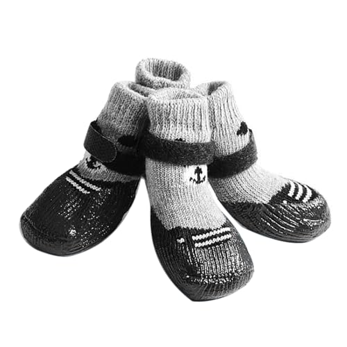 Hundezubehör, 4 Stück/Set, für drinnen und draußen, rutschfeste Silikonsohle, Haustierschuhe, Welpen-Schuhe Hundezubehör, 4 Stück/Set, für drinnen und draußen, rutschfeste Silikonsohle, Haustierschuhe, Welpen-Schuhe von fxwtich
