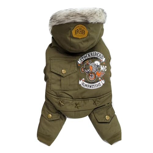 Hundezubehör, Wintermantel, Cartoon-Motiv, Motorradfahrer, vierbeinig, dicker Mantel für Hunde Hundezubehör, Wintermantel, Cartoon-Motiv, Motorradfahrer, vierbeinig, dicker Mantel für Hunde von fxwtich