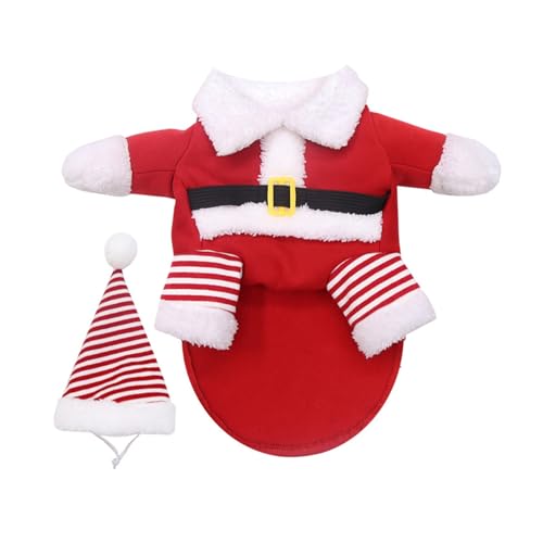 Hundezubehör für kleine und große Hunde, niedliches Weihnachtsmann-Kleidung, warmes Outfit von fxwtich