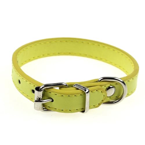 Katzen-Halsband, verstellbar, Haustierbedarf, Kunstleder, Welpenschnalle, Halsband, Dekoration für Kätzchen-Halsband von fxwtich