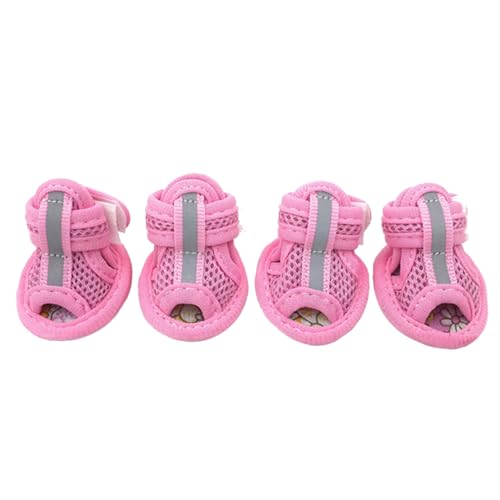 Mesh-Sandalen, 4 Stück, Haustierschuhe, einfarbig, rutschfeste Gummisohle, Hundesandalen, Schuhe für draußen, Hundesandalen, Hundekostüm Mesh-Sandalen, 4 Stück, Haustierschuhe, einfarbig, rutschfeste Gummisohle, Hundesandalen, Schuhe für draußen, Hundesandalen, Hundekostüm von fxwtich