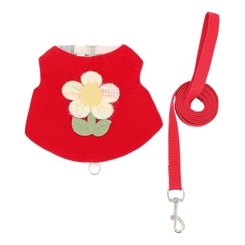 fxwtich Atmungsaktives Kaninchenhalfter, tragbares Kaninchengeschirr, Kaninchenblumenmuster, Haustiergeschirr mit verstellbaren Schnallen, weiche, atmungsaktive Weste, Leine, Zugseil Rot M fxwtich Atmungsaktives Kaninchenhalfter, tragbares Kaninchengeschirr, Kaninchenblumenmuster, Haustiergeschirr mit verstellbaren Schnallen, weiche, atmungsaktive Weste, Leine, Zugseil Rot M von fxwtich