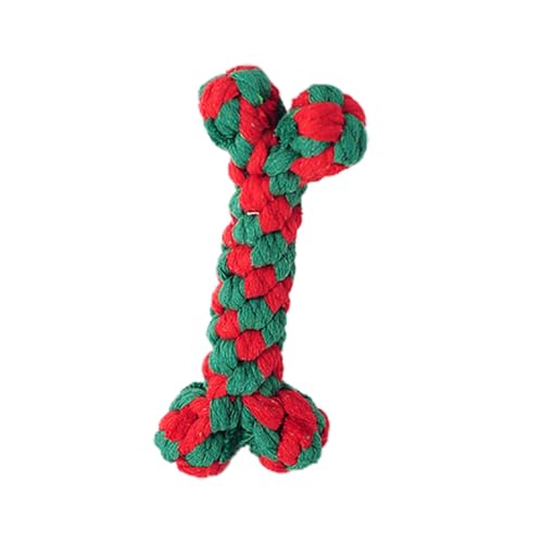 fxwtich Biting Resistant Stick Molar Toy Christmas Series Shape Cleaning Bite Resistant Pet Rope Bite Toy Dog Birthday Gift Pet Bite Toy Cotton Rope von fxwtich