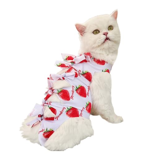fxwtich Chirurgische Genesungskleidung für Haustiere, Verstellbarer Rückengurt, Katzen-Outfit, Kastrationsanzug, Fruchtdruck-Kleidung, weiche, atmungsaktive postoperative Pflege für kleine Hunde R fxwtich Chirurgische Genesungskleidung für Haustiere, Verstellbarer Rückengurt, Katzen-Outfit, Kastrationsanzug, Fruchtdruck-Kleidung, weiche, atmungsaktive postoperative Pflege für kleine Hunde R von fxwtich