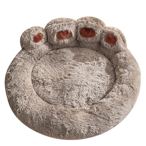 fxwtich Haustierbett aus Plüsch, Pfotenform, warm, bequem, rutschfest, flauschig, Plüsch, Schlafbedarf, Premium-Füllung, Haustierbett fxwtich Haustierbett aus Plüsch, Pfotenform, warm, bequem, rutschfest, flauschig, Plüsch, Schlafbedarf, Premium-Füllung, Haustierbett von fxwtich