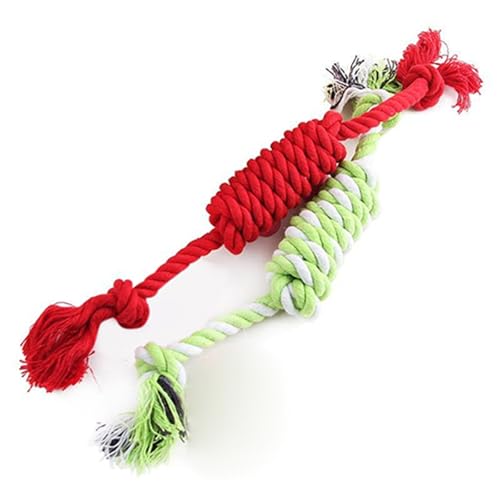 fxwtich Hundespielzeug, geflochtenes Knochen-Seil, geknotet, zufällige Farbe, Baumwollseil von fxwtich