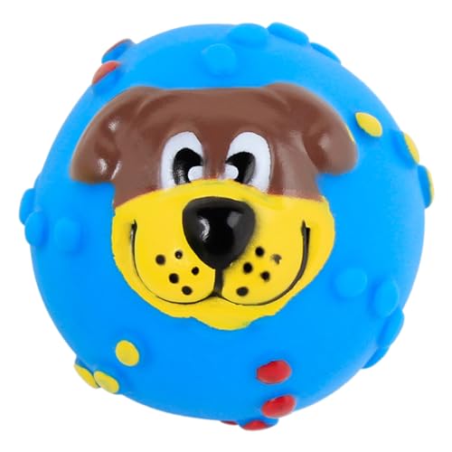 fxwtich Hundezubehör, niedliches Haustier-Gesicht, Ball, Molar-Wurftraining, weiches Quietschgeräusch, Spielball fxwtich Hundezubehör, niedliches Haustier-Gesicht, Ball, Molar-Wurftraining, weiches Quietschgeräusch, Spielball von fxwtich