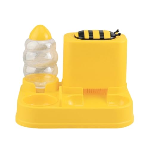 fxwtich Hygienischer Futterspender für Haustiere mit praktischen Aufbewahrungstrennwänden, auslaufsicher für sauberes Füttern, automatischer 2-in-1-Wasserspender, Futternapf, Trocken-Nass-Trennun fxwtich Hygienischer Futterspender für Haustiere mit praktischen Aufbewahrungstrennwänden, auslaufsicher für sauberes Füttern, automatischer 2-in-1-Wasserspender, Futternapf, Trocken-Nass-Trennun von fxwtich