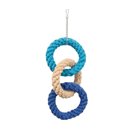 fxwtich Vogelkäfig-Dekorationszubehör, Spielstation mit Haken, Haustier-Kletterseil, Spielzeug, Hamster-Schaukel, leuchtende Farben, Anti-Beiß-Hängegleiter, handgefertigtes Zahnen B fxwtich Vogelkäfig-Dekorationszubehör, Spielstation mit Haken, Haustier-Kletterseil, Spielzeug, Hamster-Schaukel, leuchtende Farben, Anti-Beiß-Hängegleiter, handgefertigtes Zahnen B von fxwtich
