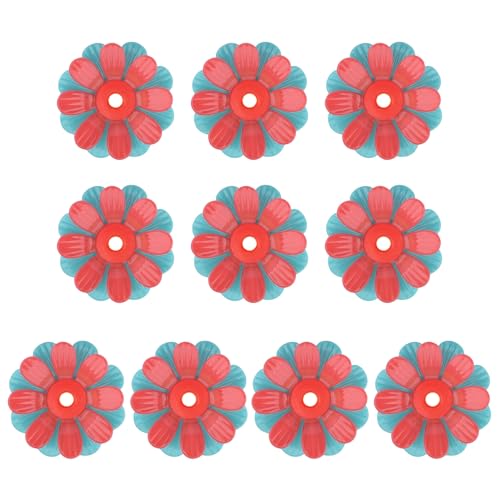 fxwtich Wasserdichter Vogelhäuschen Blumen Langlebiger Blumenersatz 10 Stück Kolibri-Ersatz Doppelschichtiges Design Blumenförmig rot grün fxwtich Wasserdichter Vogelhäuschen Blumen Langlebiger Blumenersatz 10 Stück Kolibri-Ersatz Doppelschichtiges Design Blumenförmig rot grün von fxwtich
