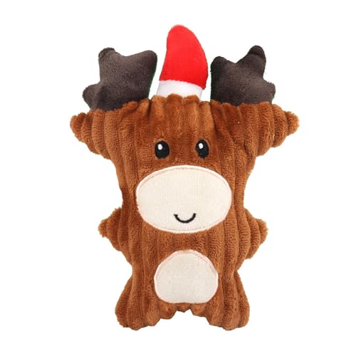 fxwtich Weihnachtliches Haustierspielzeug, niedliches Design, weich, bissfest, interaktives Trainingsspielzeug für Haustiere, Quietscher, lustig fxwtich Weihnachtliches Haustierspielzeug, niedliches Design, weich, bissfest, interaktives Trainingsspielzeug für Haustiere, Quietscher, lustig von fxwtich