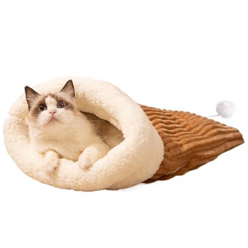 gafdu Katzenschlafsack für Hauskatzen,Hundeschlafsack | Halbgeschlossener Warmer Katzenschlafsack Katzenschlafbett,Kätzchenbetthöhle, atmungsaktives, gemütliches Katzenbett für Heimtierhandlungen gafdu Katzenschlafsack für Hauskatzen,Hundeschlafsack | Halbgeschlossener Warmer Katzenschlafsack Katzenschlafbett,Kätzchenbetthöhle, atmungsaktives, gemütliches Katzenbett für Heimtierhandlungen von gafdu