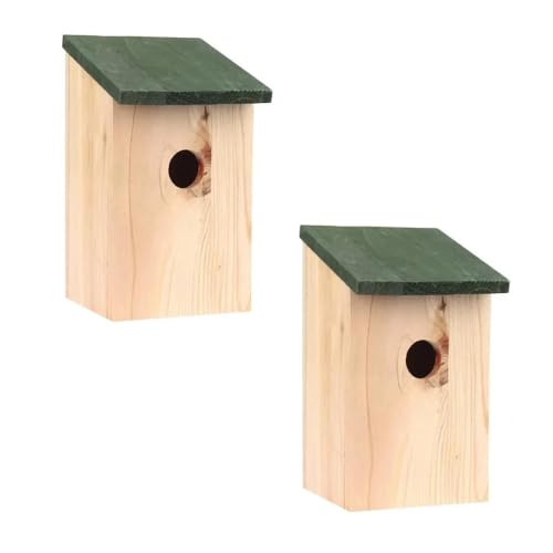 Garden Mile 2 X Traditionell Holz Garten Vogelhaus Nestbau Boxen Mit Grünem Schwenkbar Dach Für Einfache Reinigung Predator Nachweis Zu Passend Klein Vögel Spatzen, Tits Rotkehlchen Nester Garden Mile 2 X Traditionell Holz Garten Vogelhaus Nestbau Boxen Mit Grünem Schwenkbar Dach Für Einfache Reinigung Predator Nachweis Zu Passend Klein Vögel Spatzen, Tits Rotkehlchen Nester von garden mile