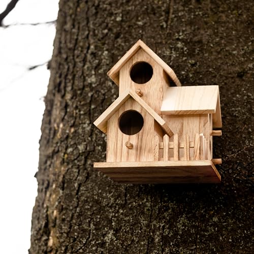 Garden Mile Großes, einzigartiges, dekoratives Vogelhäuschen, raubtiersicherer Vogelnistkasten, traditionelle Vogelhütte aus Holz, zum Aufhängen, Wildvogelhäuschen, Vogelnistkästen für den Garten, Garden Mile Großes, einzigartiges, dekoratives Vogelhäuschen, raubtiersicherer Vogelnistkasten, traditionelle Vogelhütte aus Holz, zum Aufhängen, Wildvogelhäuschen, Vogelnistkästen für den Garten, von garden mile