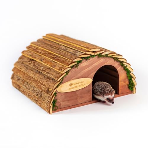 Garden Mile Igelhaus, Überwinterungsschutz, langlebig, Holz, Raubtiersicher, für den Außenbereich, Futterstation, Zuhause, Holzdach, Garten, Igel, Wildtiere, Outdoor-Lebensraum, Haustier (gebogenes Garden Mile Igelhaus, Überwinterungsschutz, langlebig, Holz, Raubtiersicher, für den Außenbereich, Futterstation, Zuhause, Holzdach, Garten, Igel, Wildtiere, Outdoor-Lebensraum, Haustier (gebogenes von garden mile