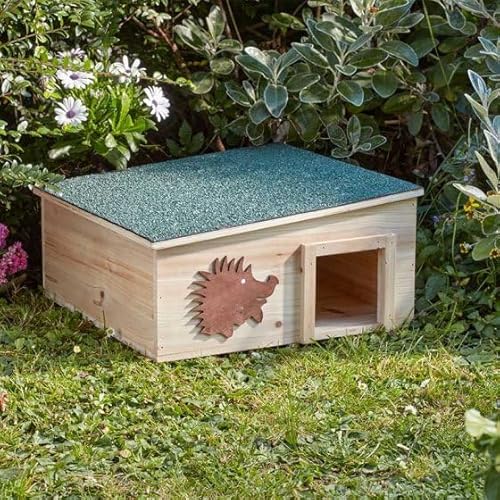 Garden Mile Igelhaus, Überwinterungsschutz, langlebig, Holz, Raubtiersicher, für den Außenbereich, Futterstation für Zuhause, Holzdach, Garten, Igel, Wildtiere (Schrägdach, Igelhaus, Einheitsgröße) Garden Mile Igelhaus, Überwinterungsschutz, langlebig, Holz, Raubtiersicher, für den Außenbereich, Futterstation für Zuhause, Holzdach, Garten, Igel, Wildtiere (Schrägdach, Igelhaus, Einheitsgröße) von garden mile