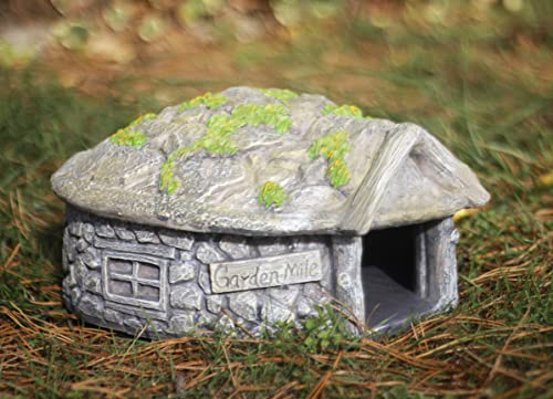 Garden Mile Igelhaus für den Garten, langlebiges Harz, Igel-Futterstation, Igelhäuser und Überwinterungsunterstand mit Raubtier-Beweis für den Außenbereich von garden mile
