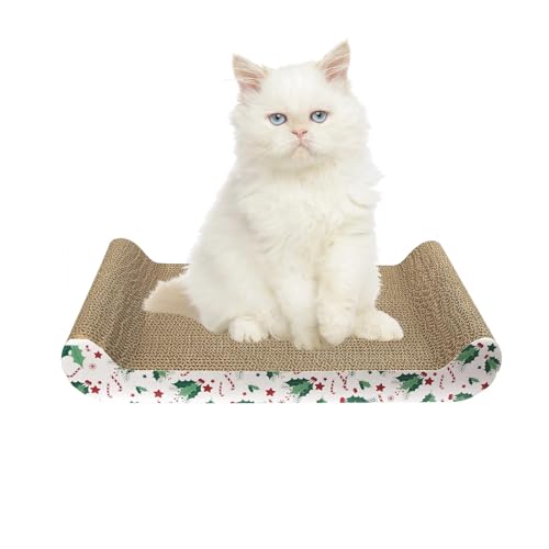 Garden Mile Katzenkratzbaum Bettmatte mit Nip Kätzchen Kratzbett 41cm x 7cm x 24cm Große Katzen Kratzbrett Katzen Kratzbäume Karton Katzenkratzbetten Zubehör von garden mile