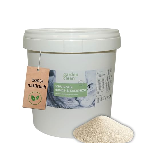 gardenclean Katzenabwehr: Natürliches Granulat mit Zeolith & Ätherischen Ölen | Kein Katzenkot in Hochbeeten, Gärten & Sandkisten. katzenschreck für Garten, vertreiben-100% ohne Chemie. 10kg von gardenclean