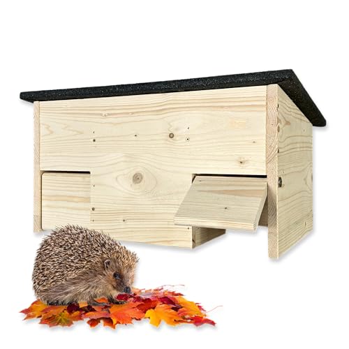 GARTENETAGE Igel-Futterhaus wetterfest mit Rattenklappen – Futterstation für Igel aus Holz mit Schutz vor Katzen, Ratten & Regen – Igelhaus für Garten, naturnah & robust GARTENETAGE Igel-Futterhaus wetterfest mit Rattenklappen – Futterstation für Igel aus Holz mit Schutz vor Katzen, Ratten & Regen – Igelhaus für Garten, naturnah & robust von gartenetage