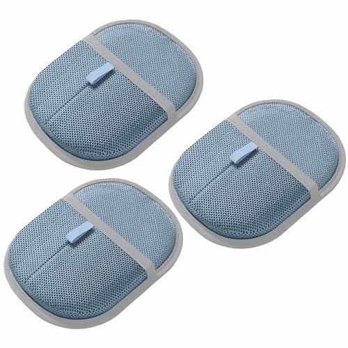 Haarentfernungs-Handschuhe für Haustiere – Wiederverwendbare statische Pflegehandschuhe für Hunde & Katzen, waschbare zweiseitige Fellentferner für Möbel, Kleidung, Teppiche (Blau,3) von generic