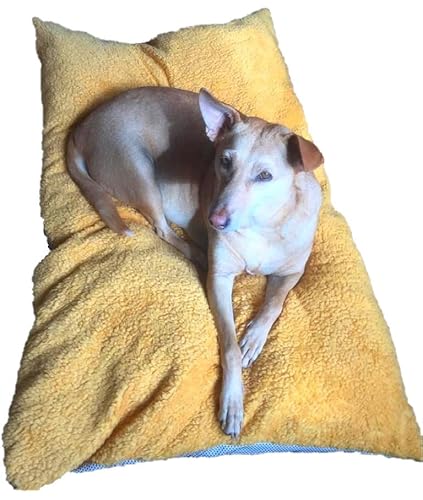 Hundekissen Hundebett Haustierbett Kuschelbett Anti Rutsch Boden Decke Bett (50 x 90 cm) von generic