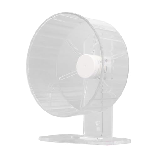 Stummes Hamsterrad mit Ständer verhindern Schlupf Klarer Acrylhamster -Training Laufen Spielzeug für kleine Haustiere (Extra groß 57L 13,1 x 14,4 x 18,5 Zoll) von generic