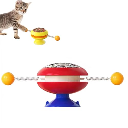 gentles Interaktives Katzenminze-Trainingsspielzeug, interaktives Ball-Katzenminze-Katzentrainingsspielzeug, interaktives Katzenminze-Spielzeug für Erwachsene Katzen im Innenbereich (1Rot) von gentles