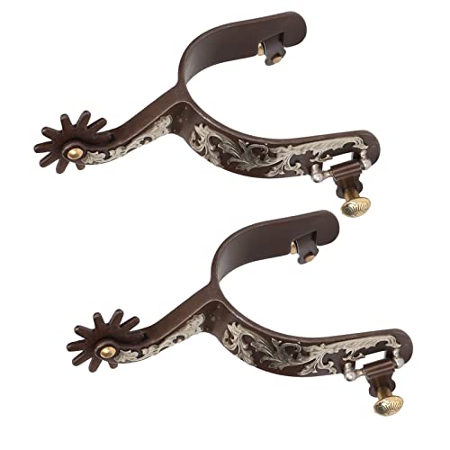 Western-Sporen, 2 Stück, Vintage-Sporn für Herren, Rostfrei, Western-Cowboy-Sporen, Exquisite Pferdesporen mit Drehbarem Zahnrad für Männer und Frauen Western-Sporen, 2 Stück, Vintage-Sporn für Herren, Rostfrei, Western-Cowboy-Sporen, Exquisite Pferdesporen mit Drehbarem Zahnrad für Männer und Frauen von gernie
