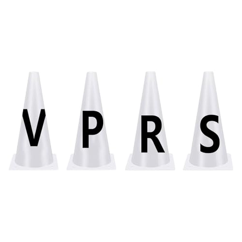 4 x Dressurkegel Buchstaben für Reittraining, leichtes PP-Material, hohe Sichtbarkeit, stabile Einrichtung, inklusive R S V P Markern 4 x Dressurkegel Buchstaben für Reittraining, leichtes PP-Material, hohe Sichtbarkeit, stabile Einrichtung, inklusive R S V P Markern von getuse