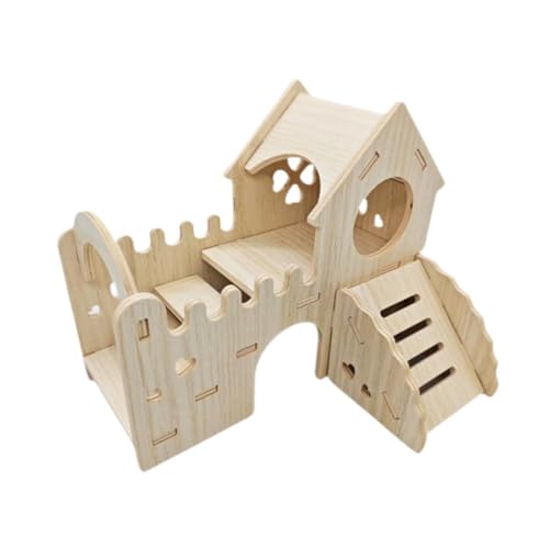 Hamsterversteck aus Holz für kleine Haustiere, Rennmäuse, Mäuse, Ratten, Chinchillas, Igel von getuse