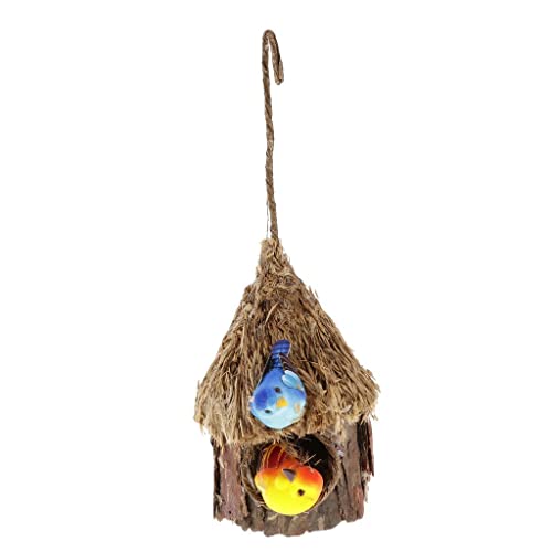 Handgefertigtes Vogelnest aus Rinde zum Aufhängen, natürlicher Unterschlupf für Wildvögel und Papageien, 18 cm Handgefertigtes Vogelnest aus Rinde zum Aufhängen, natürlicher Unterschlupf für Wildvögel und Papageien, 18 cm von getuse