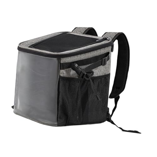 Haustier-Tragetasche, Fahrradkorb für Hunde und Katzen, wasserdicht, Oxford-Stoff, faltbares Design, verstellbare Schnalle, Halsbänder, Haken verhindern Wegspringen, Hellgrau Haustier-Tragetasche, Fahrradkorb für Hunde und Katzen, wasserdicht, Oxford-Stoff, faltbares Design, verstellbare Schnalle, Halsbänder, Haken verhindern Wegspringen, Hellgrau von getuse