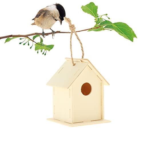 Unvollendetes Vogelhaus aus natürlichem Holz, hängendes Vogelhaus, Fensterdekoration, DIY-Gartendekoration, Stil 5 Unvollendetes Vogelhaus aus natürlichem Holz, hängendes Vogelhaus, Fensterdekoration, DIY-Gartendekoration, Stil 5 von getuse
