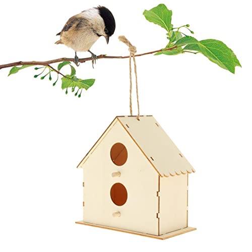 Vogelhaus, unlackiert, natürliches Holz, hängende Gartendekoration, DIY, Handwerk, handgefertigt, Vogelfutterstation, Stil 6 Vogelhaus, unlackiert, natürliches Holz, hängende Gartendekoration, DIY, Handwerk, handgefertigt, Vogelfutterstation, Stil 6 von getuse