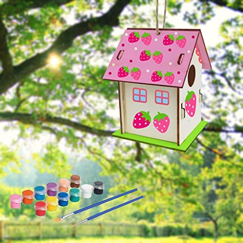 Vogelhaus-Bastelset aus Holz, unlackiert, zum Aufhängen, Vogelhaus-Set für Kinder, Kunstprojekt Vogelhaus-Bastelset aus Holz, unlackiert, zum Aufhängen, Vogelhaus-Set für Kinder, Kunstprojekt von getuse