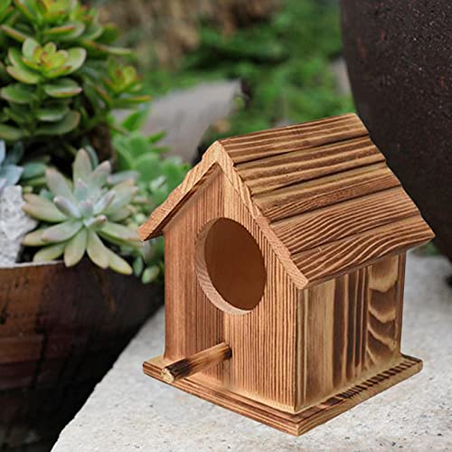 Vogelkäfig aus Holz, Brutnest für Sittiche, Wellensittiche, Nymphensittiche, natürlich, sicher, hängende dekorative Verzierung Vogelkäfig aus Holz, Brutnest für Sittiche, Wellensittiche, Nymphensittiche, natürlich, sicher, hängende dekorative Verzierung von getuse