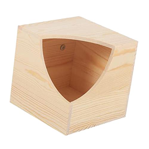 Vogelnest Papagei Warmhaltebox aus Holz, Naturholz, kleines Haustierhaus, 15,5 cm Würfel von getuse