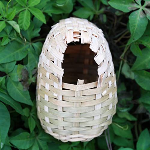Vogelnest aus natürlichem Bambus, handgefertigt, für den Außenbereich, Garten, Vogelkäfig, S, umweltfreundlich, sicher, ungiftig, Vogelhaus für Finken, Küken, Spatzen, kleine Papageien, Kanarienvögel Vogelnest aus natürlichem Bambus, handgefertigt, für den Außenbereich, Garten, Vogelkäfig, S, umweltfreundlich, sicher, ungiftig, Vogelhaus für Finken, Küken, Spatzen, kleine Papageien, Kanarienvögel von getuse