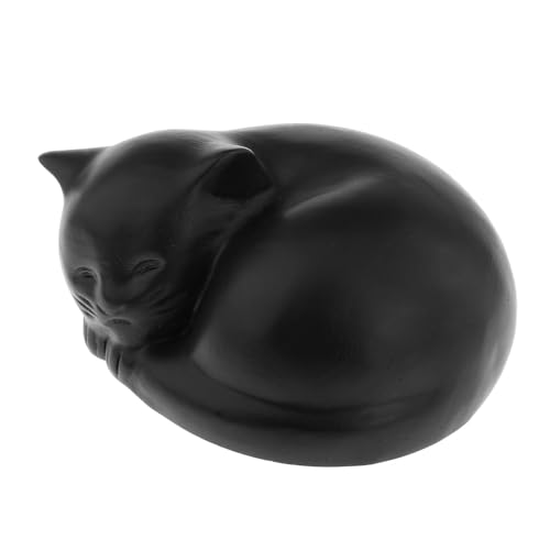 getuse Holzurne für Haustiere, schlafende Katze, Andenken für Asche, Beerdigung, Gedenkgeschenk, Regal, Kaminsims, Garten getuse Holzurne für Haustiere, schlafende Katze, Andenken für Asche, Beerdigung, Gedenkgeschenk, Regal, Kaminsims, Garten von getuse