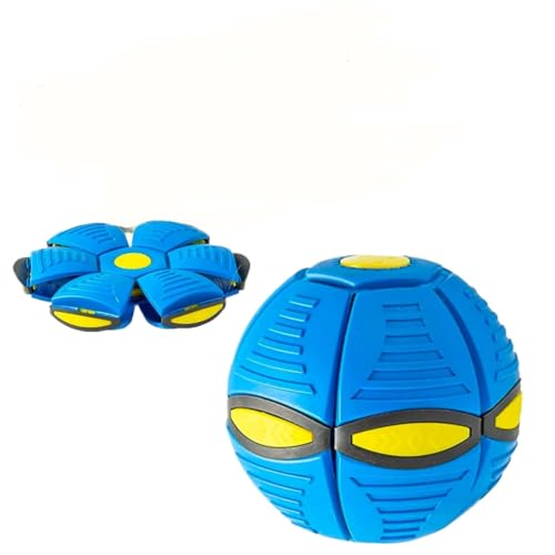 getuse Interaktives Fußball-Hundespielzeug mit fliegender Scheibe – Blaues Outdoor-Frisbee, langlebiges kaufestes Apportierspielzeug für große Hunde, Park, Strand und Hinterhof, Blau getuse Interaktives Fußball-Hundespielzeug mit fliegender Scheibe – Blaues Outdoor-Frisbee, langlebiges kaufestes Apportierspielzeug für große Hunde, Park, Strand und Hinterhof, Blau von getuse