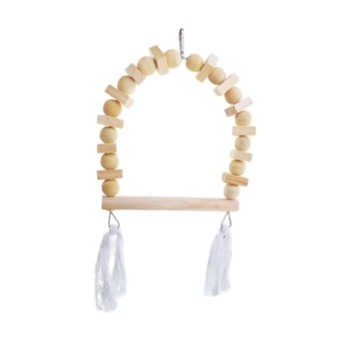 getuse Vogelschaukel aus Holz für Sittiche, Sitzstange, Krallenschleifspielzeug, kleine mittelgroße Vögel, Training, Balance-Übung getuse Vogelschaukel aus Holz für Sittiche, Sitzstange, Krallenschleifspielzeug, kleine mittelgroße Vögel, Training, Balance-Übung von getuse