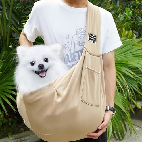 Haustier Verstellbare Umhängetasche Transporttasche für Haustiere Hundetragetasche - für Kleine & Mittelgroße Haustiere, Perfekt für Outdoor-Aktivitäten von gexuamz
