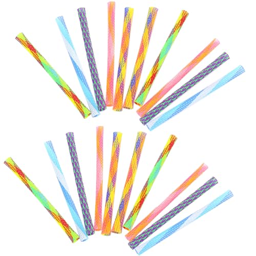 ggtuyt Cat Toy Cat Toy Spring Stick Interaktive Kätzchen Nylon Maschenröhrchen Teleskop Flexibler Spaß farbenfroh für PET 20pcs von ggtuyt