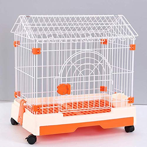 Kiste Orange Hundebox Hundekäfig Hundehütte Metalldraht Einzeltür Faltbar Haustier Tier Haustier Käfig Haustier Laufstall (Klein) von ghghnrtgefrgnhnxdf