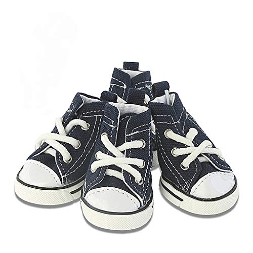 Klassische Denim-Segeltuch-Stil Haustier-Hundeschuhe Sportstile kleine Hundeschuhe rutschfeste Haustierschuhe Hund kleine Haustierstiefel (Größe : 2) von ghghnrtgefrgnhnxdf