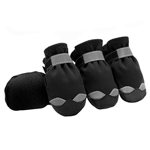 Winter-Hundeschuhe, warme Haustier-Hundestiefel, wasserdicht, für Welpen, Hunde, Regen, Schnee, Socken, reflektierend, für kleine und große Hunde, Outdoor-Schuhe (Größe 3) von ghghnrtgefrgnhnxdf